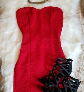 Red Strapless Dress